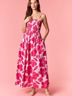 Peach Love Smocked Bodice Maxi Dress